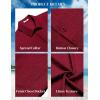 imageCOOFANDY Mens Button Down Short Sleeve Shirts Casual Textured Shirt with Pocket Summer Beach Wedding ShirtsDeep Red