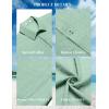 imageCOOFANDY Mens Button Down Short Sleeve Shirts Casual Textured Shirt with Pocket Summer Beach Wedding ShirtsIce Green
