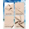 imageCOOFANDY Mens Button Down Short Sleeve Shirts Casual Textured Shirt with Pocket Summer Beach Wedding ShirtsKhaki