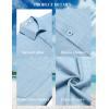imageCOOFANDY Mens Button Down Short Sleeve Shirts Casual Textured Shirt with Pocket Summer Beach Wedding ShirtsLight Blue