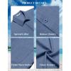 imageCOOFANDY Mens Button Down Short Sleeve Shirts Casual Textured Shirt with Pocket Summer Beach Wedding ShirtsNavy