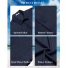 imageCOOFANDY Mens Button Down Short Sleeve Shirts Casual Textured Shirt with Pocket Summer Beach Wedding ShirtsNavy Blue