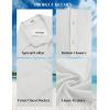 imageCOOFANDY Mens Button Down Short Sleeve Shirts Casual Textured Shirt with Pocket Summer Beach Wedding ShirtsWhite