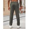 imageCOOFANDY Mens Casual Pants Elastic Waist Drawstring Chino Pants Cotton Twill Trousers with PocketsArmy Green