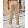imageCOOFANDY Mens Casual Pants Elastic Waist Drawstring Chino Pants Cotton Twill Trousers with PocketsBeige