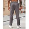 imageCOOFANDY Mens Casual Pants Elastic Waist Drawstring Chino Pants Cotton Twill Trousers with PocketsDark Grey