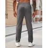 imageCOOFANDY Mens Casual Pants Elastic Waist Drawstring Chino Pants Cotton Twill Trousers with PocketsGranite Gray