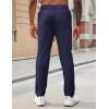 imageCOOFANDY Mens Casual Pants Elastic Waist Drawstring Chino Pants Cotton Twill Trousers with PocketsIndigo