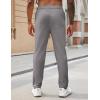 imageCOOFANDY Mens Casual Pants Elastic Waist Drawstring Chino Pants Cotton Twill Trousers with PocketsLight Grey