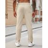 imageCOOFANDY Mens Casual Pants Elastic Waist Drawstring Chino Pants Cotton Twill Trousers with PocketsLight Khaki