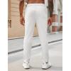 imageCOOFANDY Mens Casual Pants Elastic Waist Drawstring Chino Pants Cotton Twill Trousers with PocketsWhite