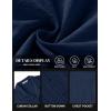 imageCOOFANDY Mens Cotton Linen Shirt Casual Button Down Short Sleeve Shirts Summer Cuban Vacation Beach Shirts with PocketDeep Blue