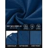 imageCOOFANDY Mens Cotton Linen Shirt Casual Button Down Short Sleeve Shirts Summer Cuban Vacation Beach Shirts with PocketNavy Blue