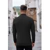 imageCOOFANDY Mens Quarter Zip Sweaters Slim Fit Lightweight Knitted Mock Neck Pullover Casual Polo SweatersAll Black