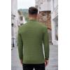 imageCOOFANDY Mens Quarter Zip Sweaters Slim Fit Lightweight Knitted Mock Neck Pullover Casual Polo SweatersArmy Green