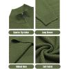 imageCOOFANDY Mens Quarter Zip Sweaters Slim Fit Lightweight Knitted Mock Neck Pullover Casual Polo SweatersArmy Green