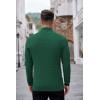 imageCOOFANDY Mens Quarter Zip Sweaters Slim Fit Lightweight Knitted Mock Neck Pullover Casual Polo SweatersDark Green
