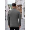 imageCOOFANDY Mens Quarter Zip Sweaters Slim Fit Lightweight Knitted Mock Neck Pullover Casual Polo SweatersDark Grey