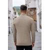 imageCOOFANDY Mens Quarter Zip Sweaters Slim Fit Lightweight Knitted Mock Neck Pullover Casual Polo SweatersDark Khaki