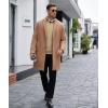 imageCOOFANDY Mens Quarter Zip Sweaters Slim Fit Lightweight Knitted Mock Neck Pullover Casual Polo SweatersKhaki
