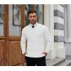imageCOOFANDY Mens Quarter Zip Sweaters Slim Fit Lightweight Knitted Mock Neck Pullover Casual Polo SweatersWhite