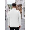 imageCOOFANDY Mens Quarter Zip Sweaters Slim Fit Lightweight Knitted Mock Neck Pullover Casual Polo SweatersWhite