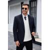 imageCOOFANDY Mens Quarter Zip Sweaters Slim Fit Lightweight Knitted Mock Neck Pullover Casual Polo SweatersWhite