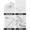 imageCOOFANDY Mens Quarter Zip Sweaters Slim Fit Lightweight Knitted Mock Neck Pullover Casual Polo SweatersWhite