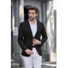 imageCOOFANDY Mens Casual Blazer Slim Fit Sport Coats Two Button Knit Textured Suit JacketBlack