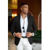 imageCOOFANDY Mens Casual Blazer Slim Fit Sport Coats Two Button Knit Textured Suit JacketBlack