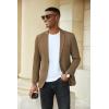 imageCOOFANDY Mens Casual Blazer Slim Fit Sport Coats Two Button Knit Textured Suit JacketBrown