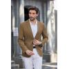 imageCOOFANDY Mens Casual Blazer Slim Fit Sport Coats Two Button Knit Textured Suit JacketBrown