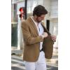 imageCOOFANDY Mens Casual Blazer Slim Fit Sport Coats Two Button Knit Textured Suit JacketBrown
