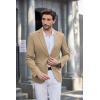 imageCOOFANDY Mens Casual Blazer Slim Fit Sport Coats Two Button Knit Textured Suit JacketKhaki