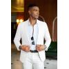 imageCOOFANDY Mens Casual Blazer Slim Fit Sport Coats Two Button Knit Textured Suit JacketWhite