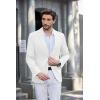 imageCOOFANDY Mens Casual Blazer Slim Fit Sport Coats Two Button Knit Textured Suit JacketWhite