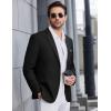 imageCOOFANDY Mens Causal Blazer Two Button Suit Jackets Lightweight Slim Fit Sports CoatsBlack