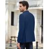 imageCOOFANDY Mens Causal Blazer Two Button Suit Jackets Lightweight Slim Fit Sports CoatsDark Blue