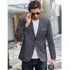 imageCOOFANDY Mens Causal Blazer Two Button Suit Jackets Lightweight Slim Fit Sports CoatsDark Gray