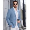 imageCOOFANDY Mens Causal Blazer Two Button Suit Jackets Lightweight Slim Fit Sports CoatsLight Blue