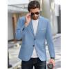 imageCOOFANDY Mens Causal Blazer Two Button Suit Jackets Lightweight Slim Fit Sports CoatsLight Blue
