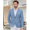imageCOOFANDY Mens Causal Blazer Two Button Suit Jackets Lightweight Slim Fit Sports CoatsLight Blue