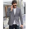 imageCOOFANDY Mens Causal Blazer Two Button Suit Jackets Lightweight Slim Fit Sports CoatsLight Gray