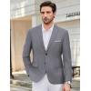 imageCOOFANDY Mens Causal Blazer Two Button Suit Jackets Lightweight Slim Fit Sports CoatsLight Gray