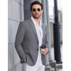 imageCOOFANDY Mens Causal Blazer Two Button Suit Jackets Lightweight Slim Fit Sports CoatsLight Gray