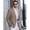 imageCOOFANDY Mens Causal Blazer Two Button Suit Jackets Lightweight Slim Fit Sports CoatsLight Khaki