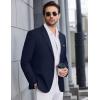 imageCOOFANDY Mens Causal Blazer Two Button Suit Jackets Lightweight Slim Fit Sports CoatsNavy Blue