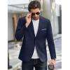 imageCOOFANDY Mens Causal Blazer Two Button Suit Jackets Lightweight Slim Fit Sports CoatsNavy Blue