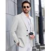 imageCOOFANDY Mens Causal Blazer Two Button Suit Jackets Lightweight Slim Fit Sports CoatsWhite