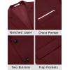 imageCOOFANDY Mens Causal Blazer Two Button Suit Jackets Lightweight Slim Fit Sports CoatsWine Red
